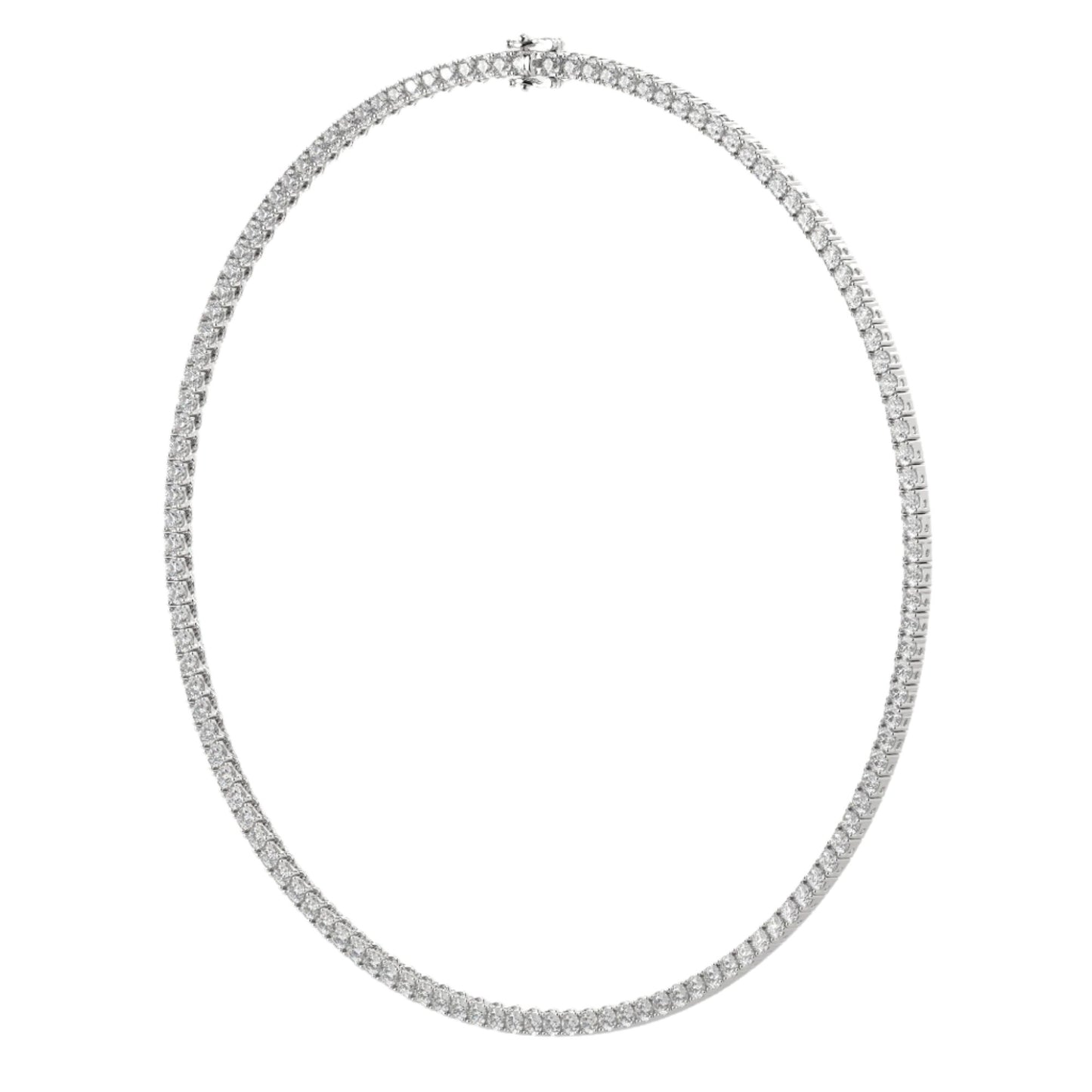 Straight Line Lab-Grown Tennis Necklace